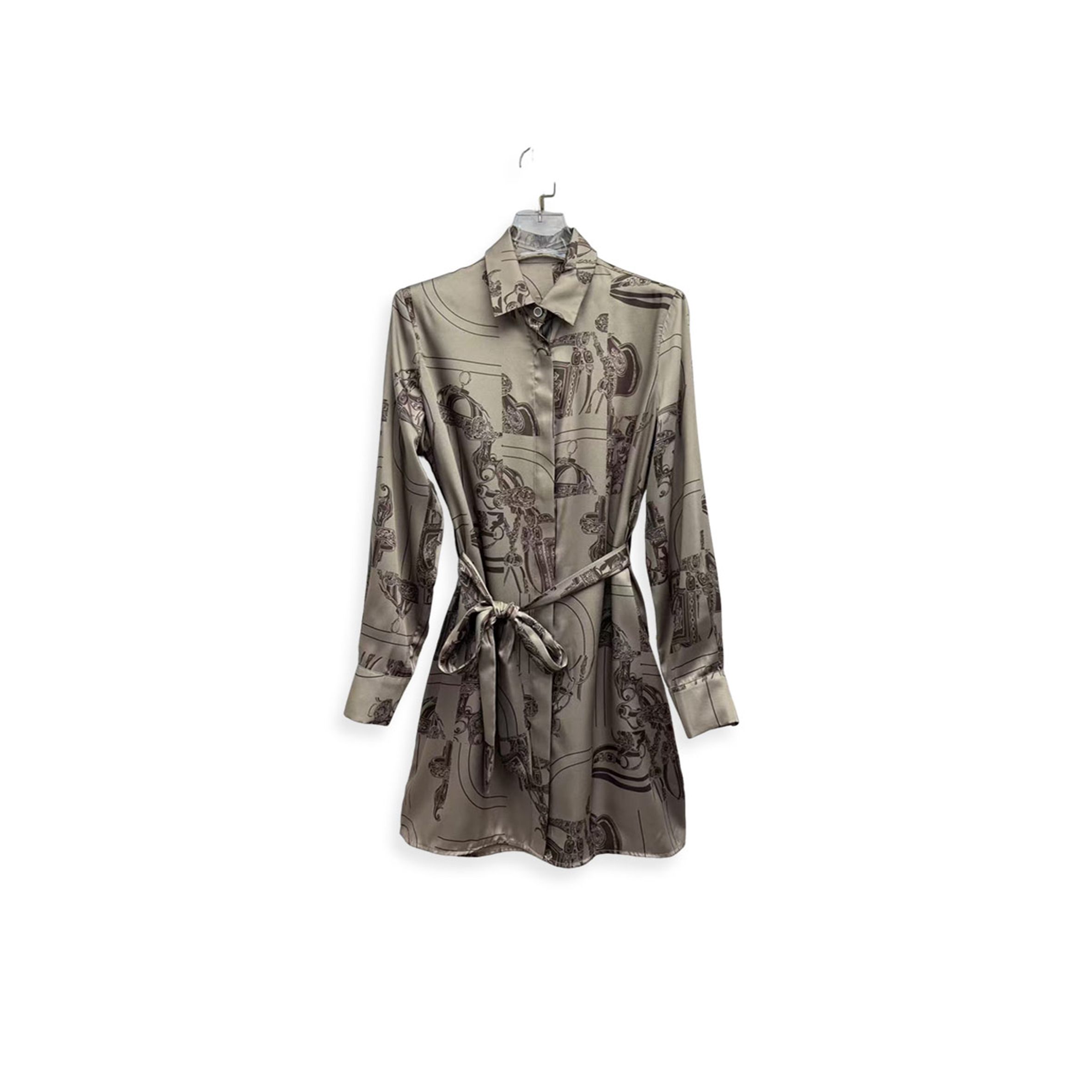 HERMES PRINTED DRESS